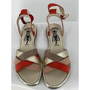 FLY London Cune Leather Multi-Strap Women’s Sandals Size 39